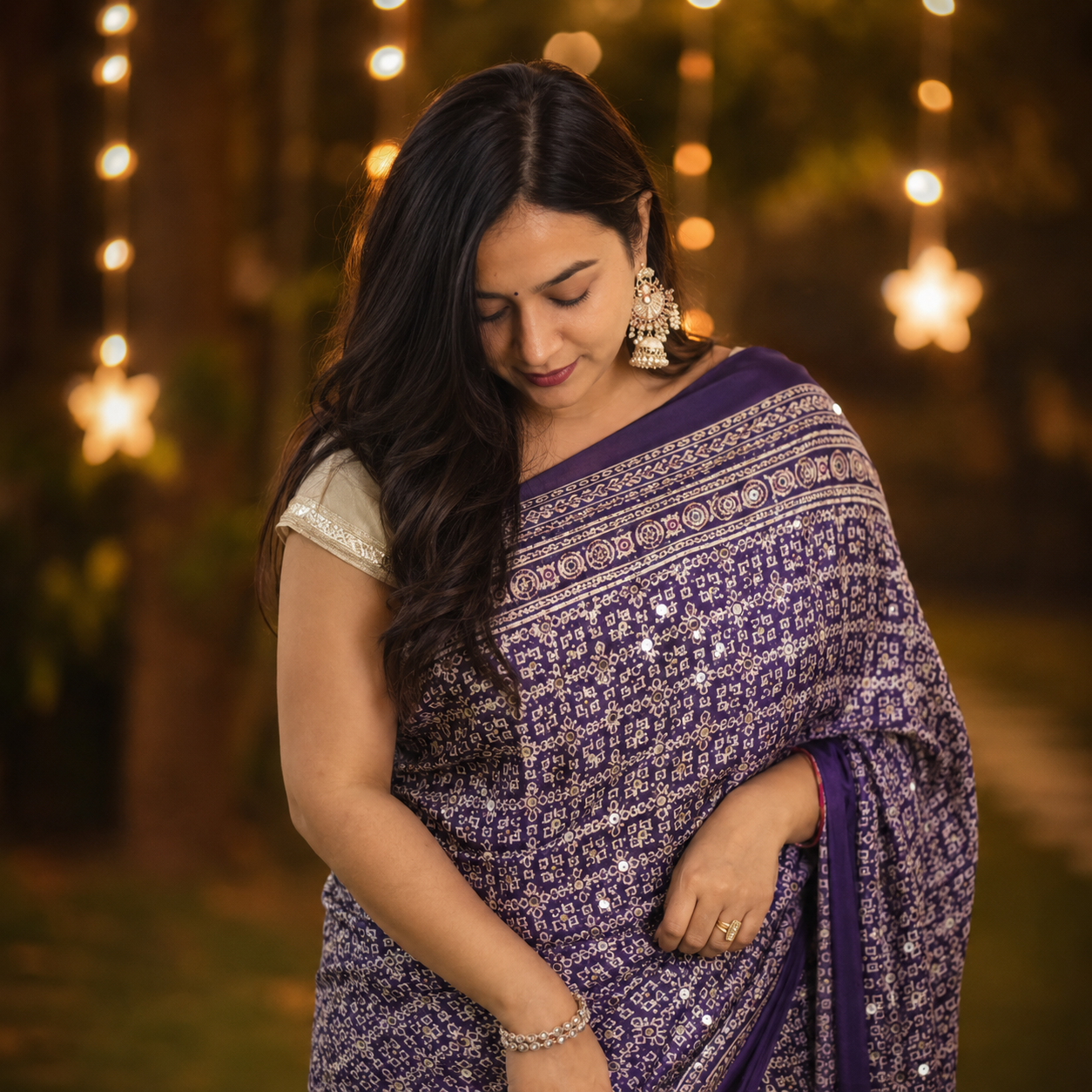 Nazakat - Blue & White Ajrak Sheesh