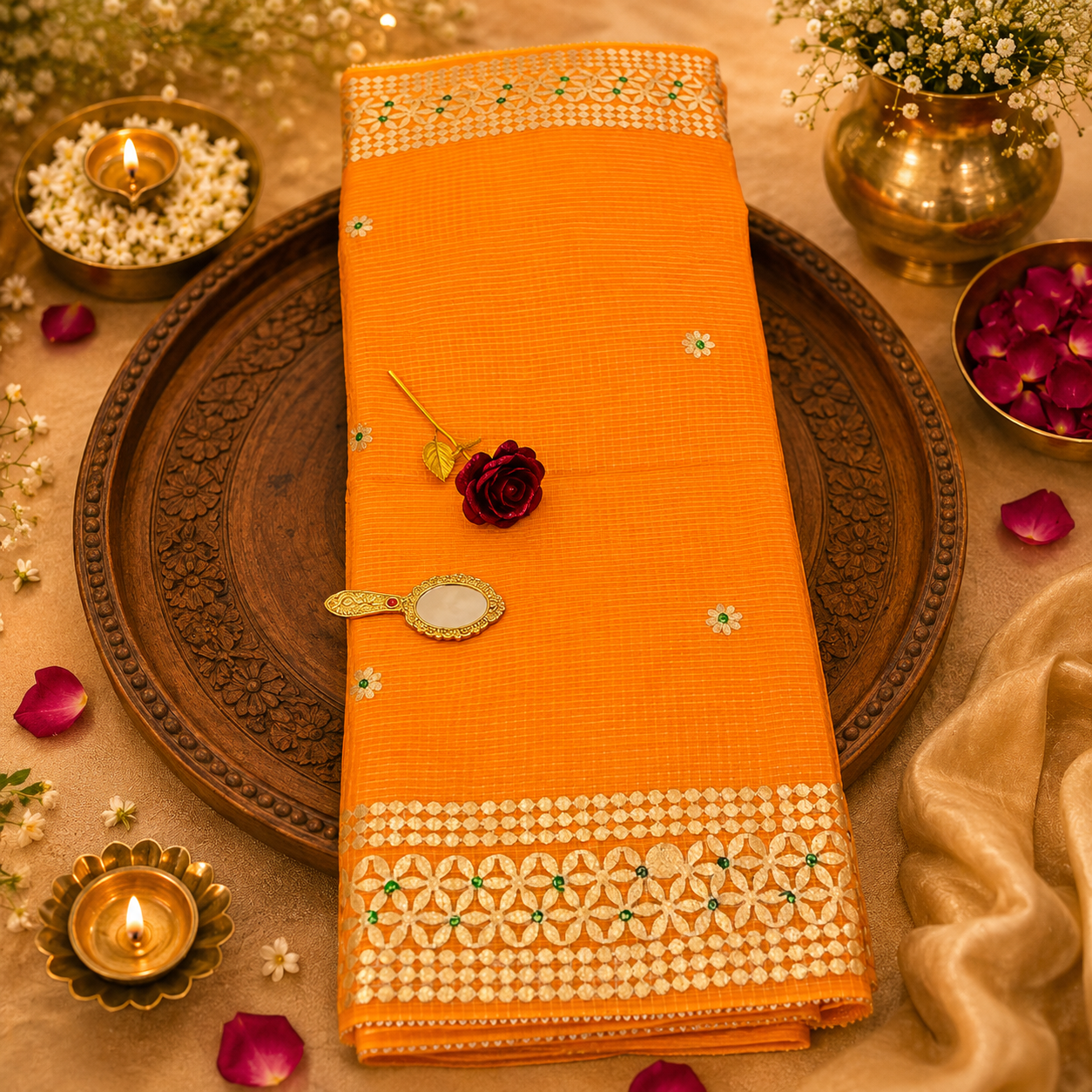 Vayu- Kota Orange Gota Patti Saree