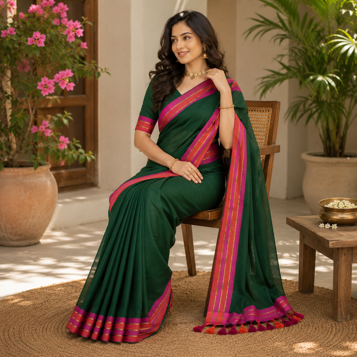 Vayu - Bottle Green Mul Grace