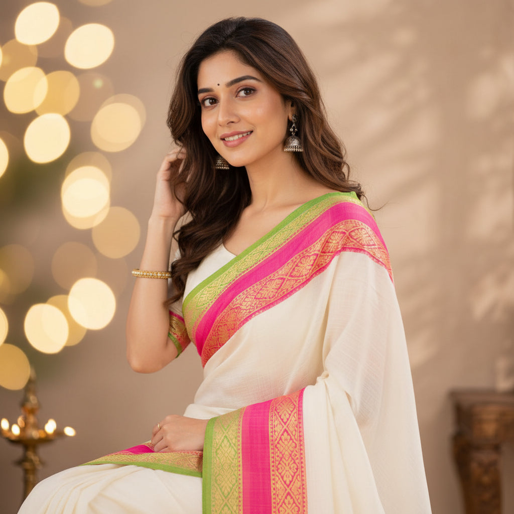 Vayu - White Handwoven Timeless Beauty