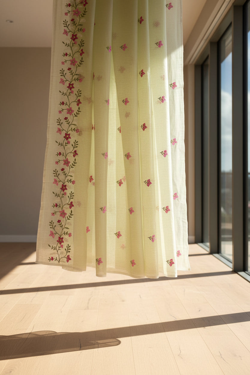 Vayu- Kota Pearl Pista Floral Saree
