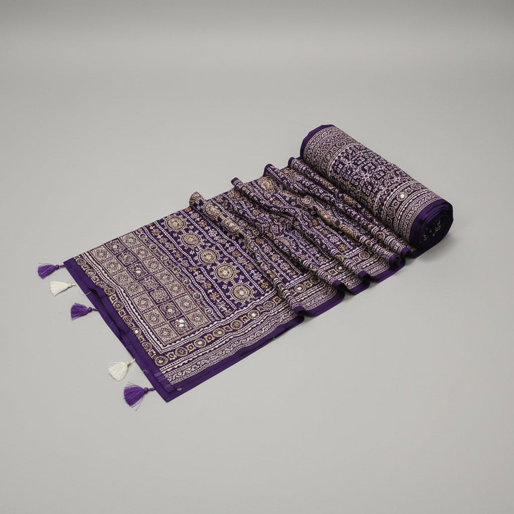 Nazakat - Blue & White Ajrak Sheesh