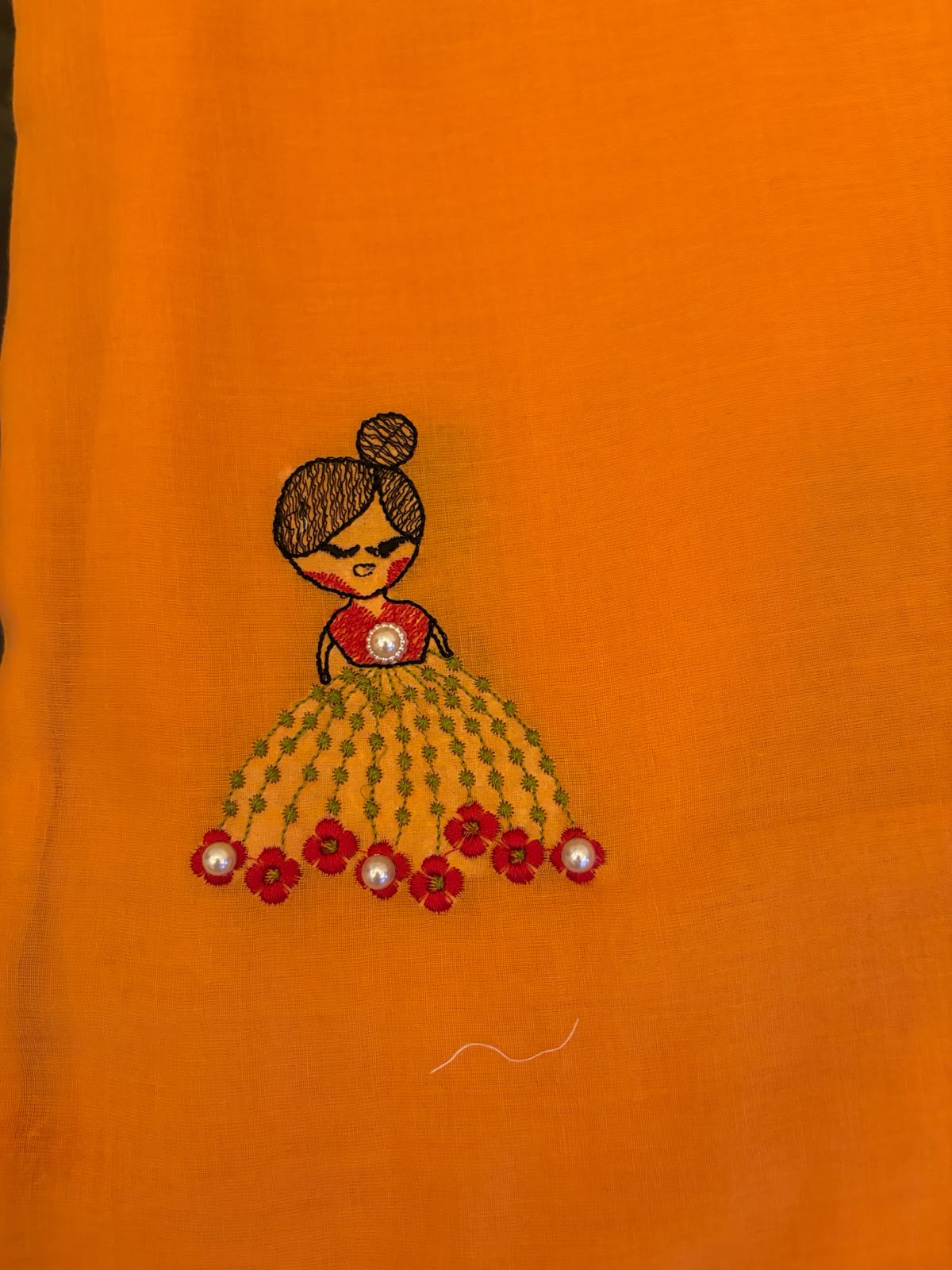 Vayu- Pearl Doll  Orange Mul